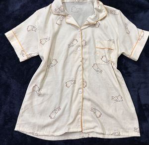 Cute Bunny Print Pajama Set