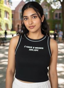 Black Graphic Tank Top
