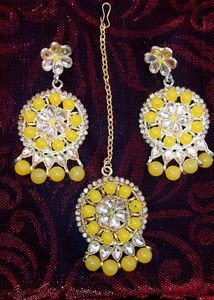 Yellow Indian Jewelry Set