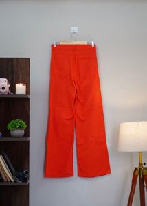 Orange Wide Leg Pants