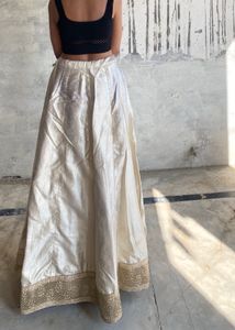 Partywear Cream Colour Lahnga