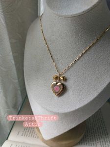 Heart Locket Hand painted Necklace
