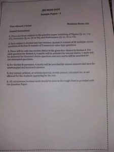 Jee Mains Sample Paper And Pyqs