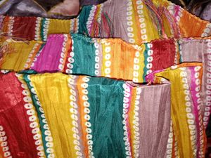 silk dupatta multicolor