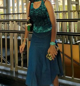 Vintage Denim Look Skirt