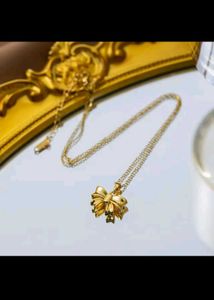 18k Gold Plated Bow Pendant