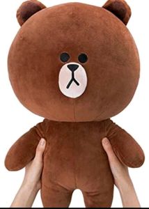 Brown Line Friends Bear Plush