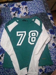 Green &amp; White &#39;78&#39; Graphic Tee