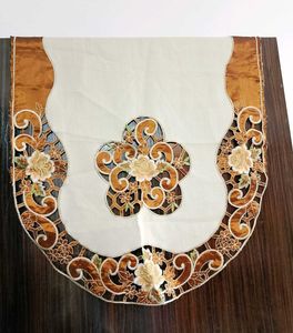 Floral Cutwork Sofa/Table Covers Set of 2