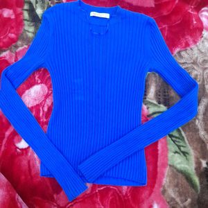 Blue Long Sleeve Top