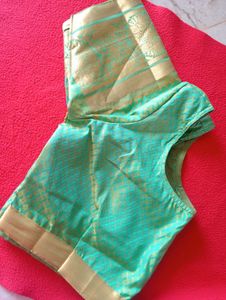 Green & Gold Sari Blouse💚💛