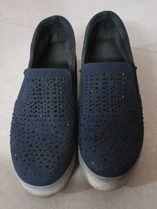 Stylish Sparkly Blue Sneakers