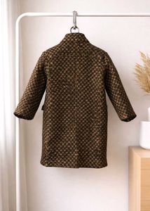 winter Houndstooth Pattern Coat