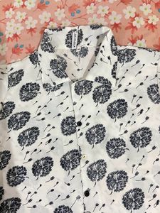 Oversized Cropped Shirt For Women Size :m