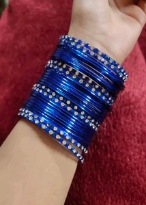 Blue & Diamond Bangle Set