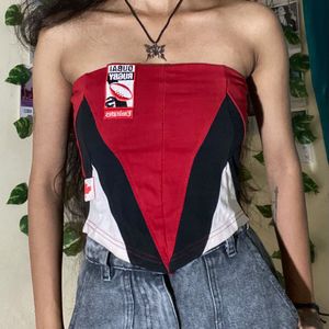 Y2k Block Tube Top