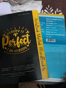 Notebook - Nobody is Perfect