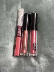 Combo Of 3 Nude Lipstick From Nykaa And Lotus.