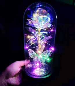 Artificial Colourful Preserved Rose In Glass Dome