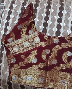 Beautiful bridal georgette  saree with Blouse