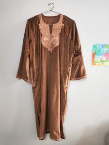 Kashmiri Velvet Phiran with Tilla work