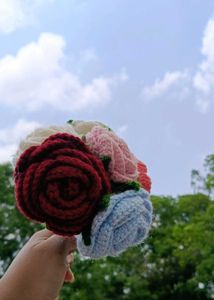 Crochet Rose Bouquet ( 150 Per Piece)