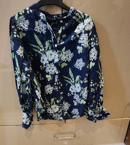 Vero Moda Floral Print Blue Top
