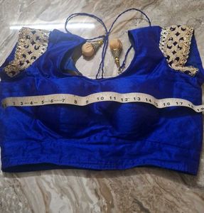 Royal Blue Embellished Blouse
