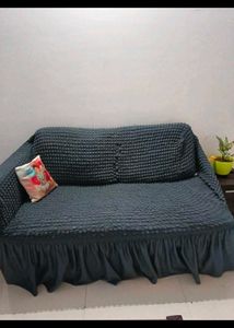 Textured Sofa Cover Ash Grey Condition Good