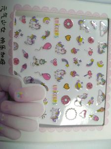 Cartoon Bracelet And Ring With Nail Tattoo ForGirl