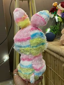 Rainbow Striped Bunny Plush