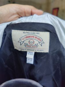 Auth Georgio Armani SILVER down-like poofy jacket