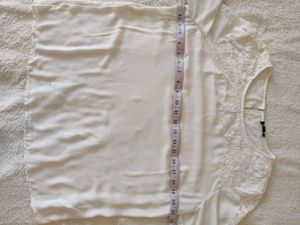 Elegant  off - White Lace Top