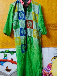 Green Patchwork Dress