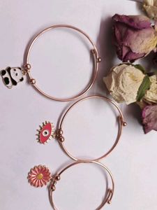 Rose Gold Bracelet Set Of 3