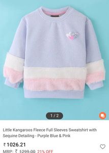 Kangarro Kids Sweater Sky Blue Colour