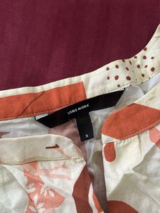 Patterned Short Sleeve Blouse