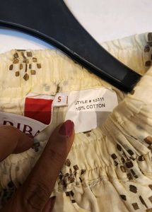 Biba Off White Golden Print Pallazo
