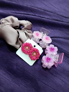 Hair Accessory Set and earrings