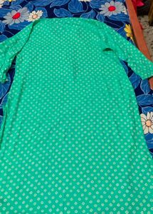 Sea Green Printed Kurta