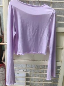 Cute Lavender Crop Top