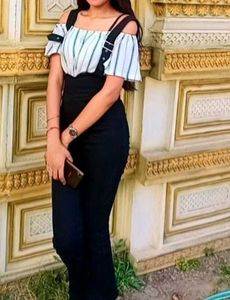 Black High-Waisted Overalls