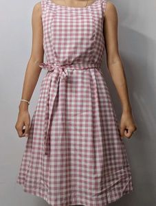 Tokyo Talkies Pink Gingham Dress Midi