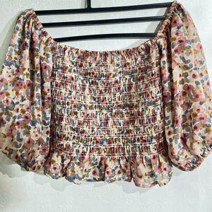 20 Dresses Floral Smocked Blouse