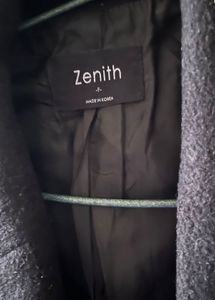 Black Wool Blend Overcoat Mid Thigh Length