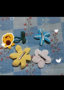 Crochet hair clips combo 🩷✨