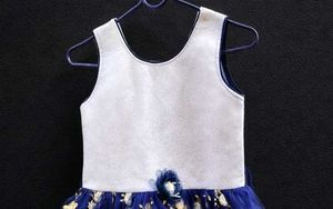 Floral Navy Blue Party Dress