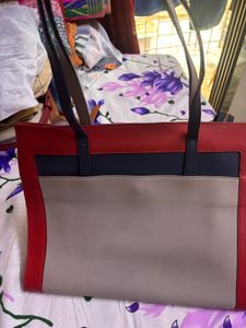 Color Block red Tote Bag
