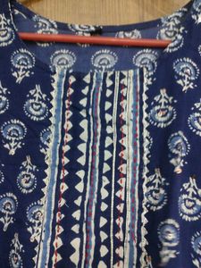 Cotton Blue Kurti Pant