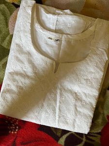 White Pure Cotton Kurti🦋